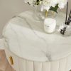 Compact Italian Gold Framed Marble Dressing Table Set - Image 7