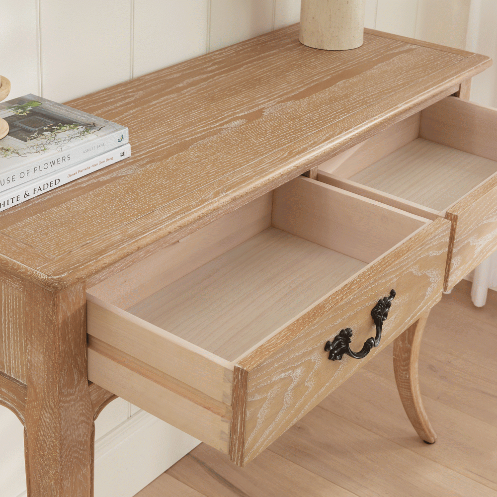 Lille French Limed Oak Dressing/Hall Table - Image 8