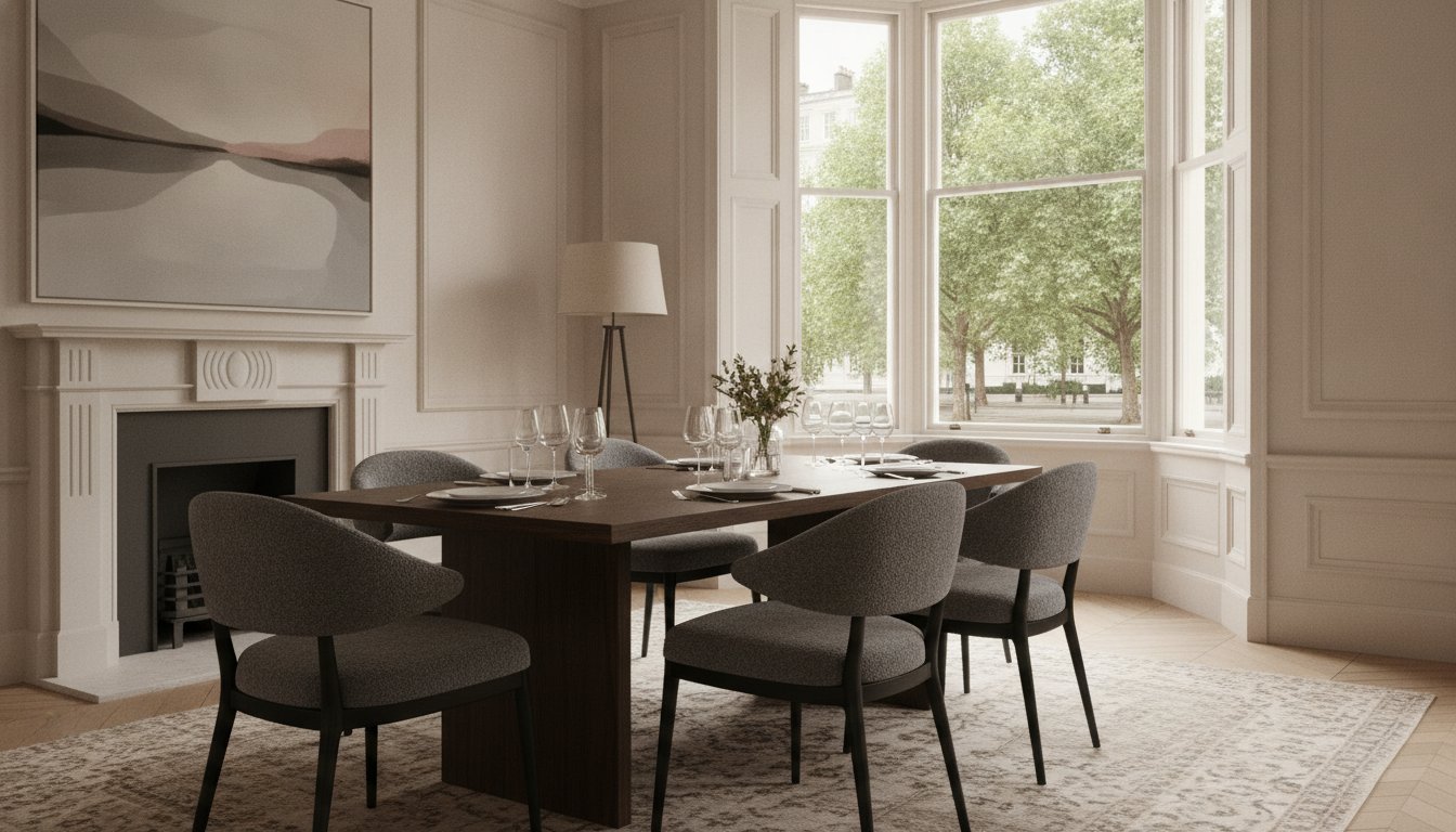 Read more about the article Luxury Upholstered Dining Chairs UK: The 2026 Connoisseur’s Guide