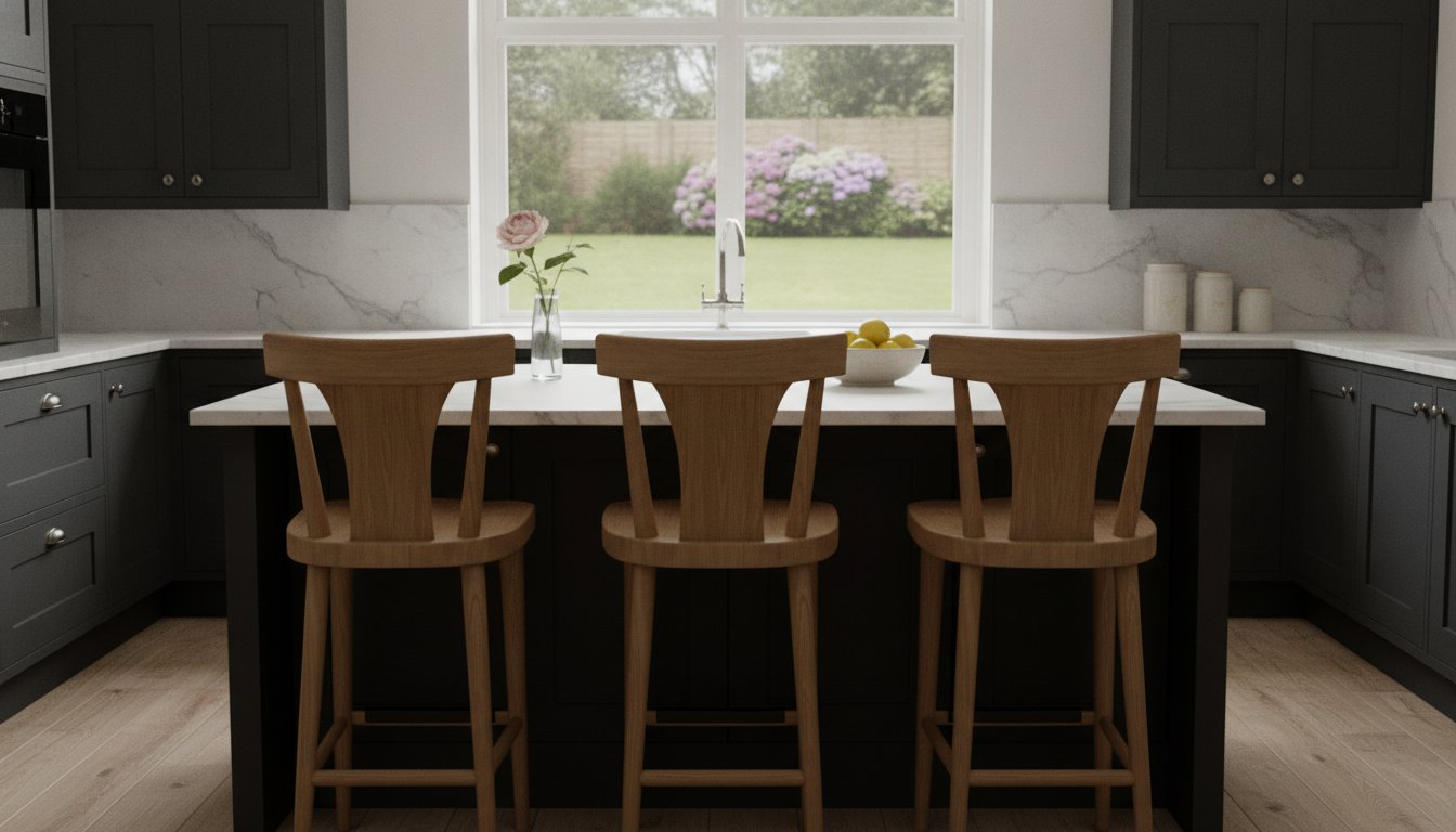 Read more about the article Oak Bar Stools UK: The Ultimate Guide to Luxury Kitchen Seating 2026
