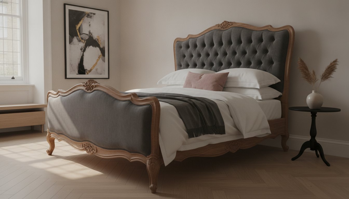 Read more about the article Ornate French Upholstered Beds: A Guide to Timeless Luxury and Craftsmanship