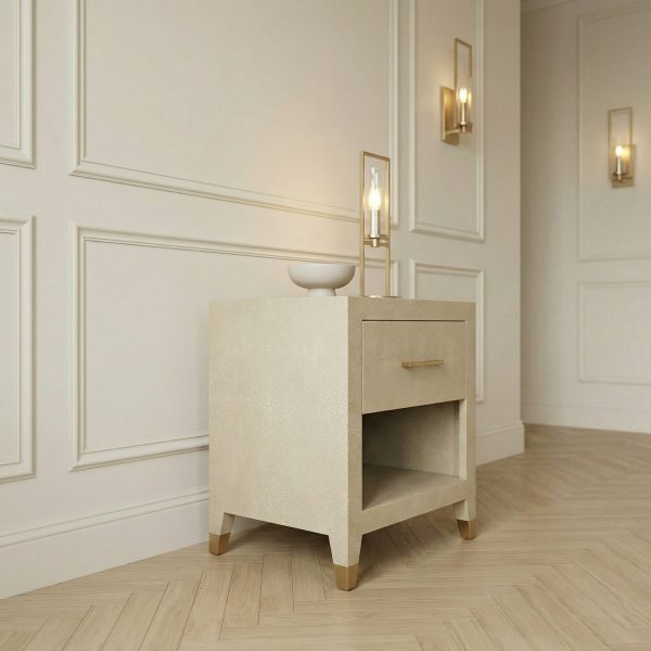 Richmond Shagreen One Drawer Lamp Table