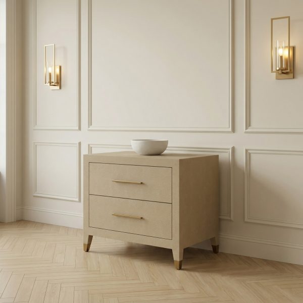 Richmond Shagreen Two Drawer Chest – Cabinet