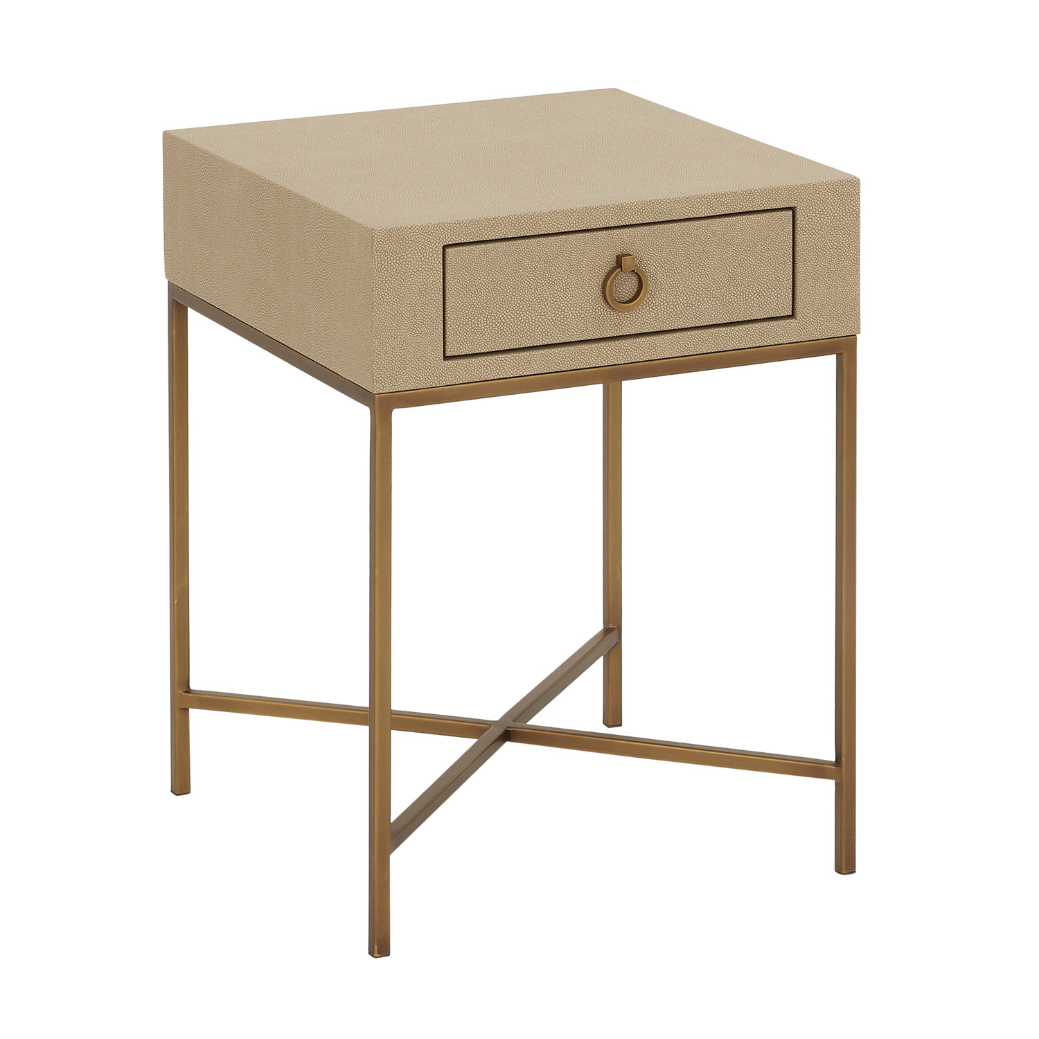 Richmond Shagreen 1 Drawer Lamp Table