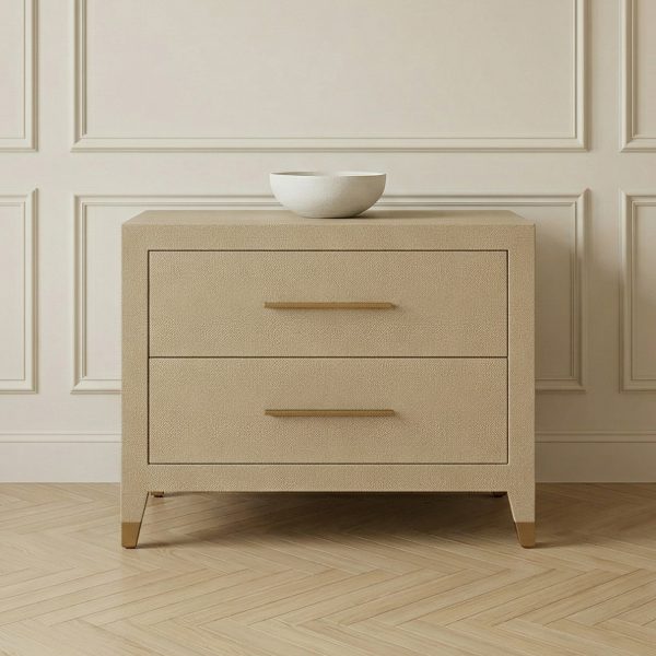 Richmond Shagreen Two Drawer Chest – Cabinet