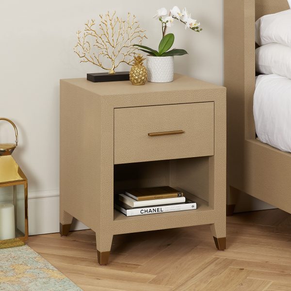 Richmond Shagreen One Drawer Lamp Table