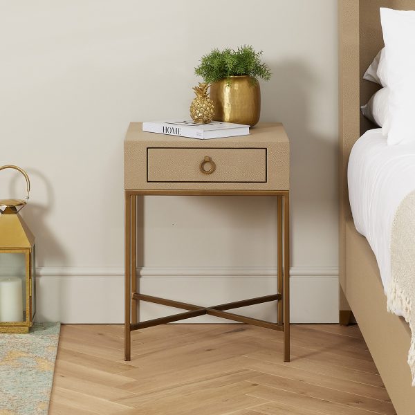 Richmond Shagreen One Drawer Lamp Table
