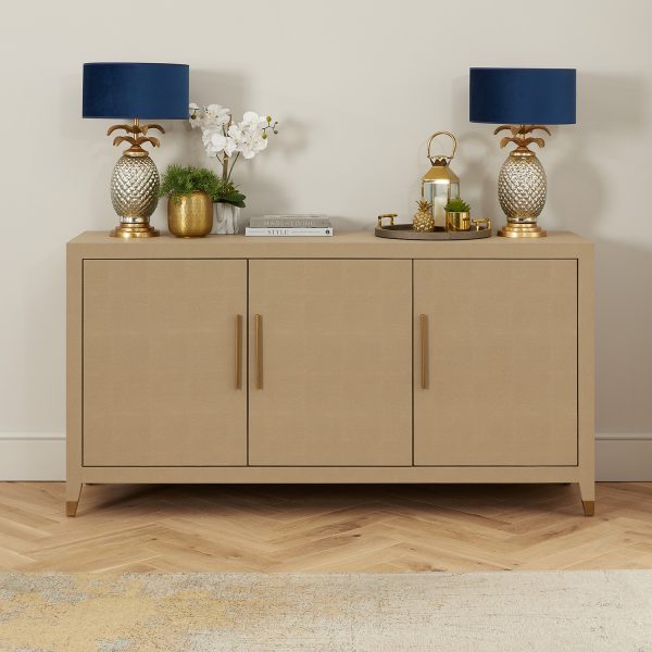 Richmond Large Shagreen Three Door Sideboard
