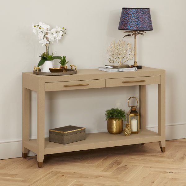 Richmond Shagreen 2 Drawer Console Table