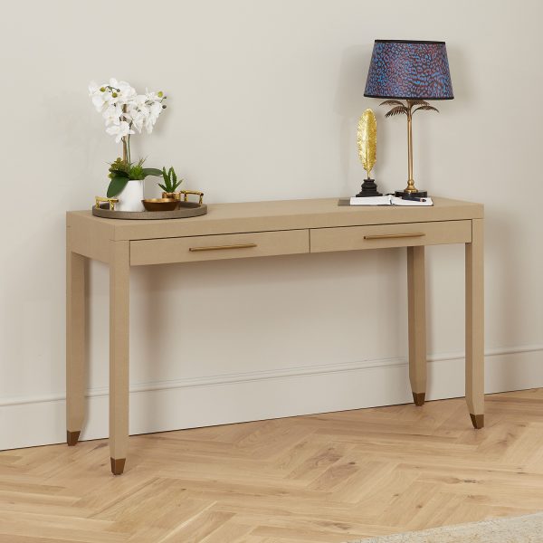 Richmond Shagreen 2 Drawer Dressing Table – Console