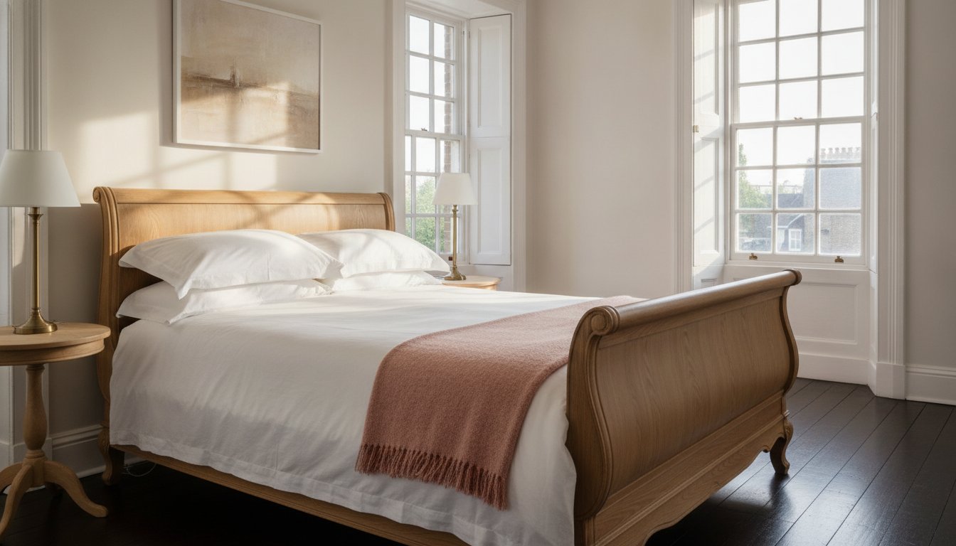 Read more about the article The Timeless Grandeur of French Style Sleigh Beds: A 2026 Design Guide