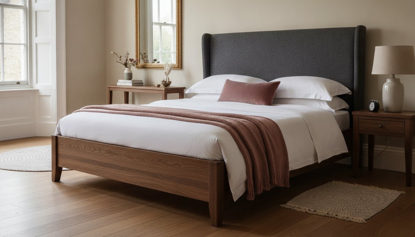 Read more about the article Wooden Upholstered Bed Frames: The Ultimate Guide to Heritage Craftsmanship and Luxury